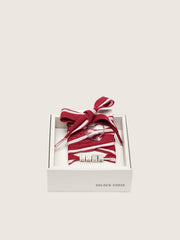 Golden Goose Skins red and white striped laces with charms