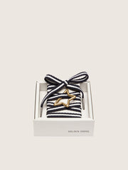 Golden Goose Skins black and white laces with star-shaped snap hook