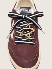 Golden Goose Skins black and white laces with star-shaped snap hook