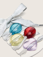 Golden Goose Skins silver laces with four colorful charms
