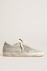 Golden Goose Women’s baby-blue nappa Super-Star with grey leather star and heel tab