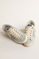 Golden Goose Women’s baby-blue nappa Super-Star with grey leather star and heel tab