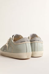 Golden Goose Women’s baby-blue nappa Super-Star with grey leather star and heel tab