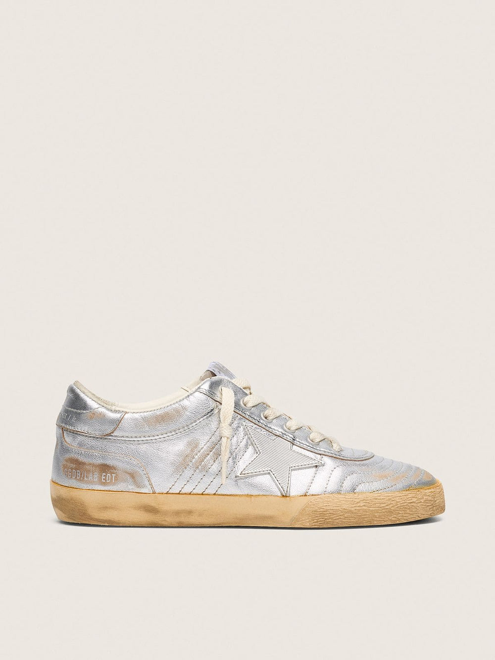 Golden Goose Women's Super-Star LAB in metallic nappa with silver TPU star
