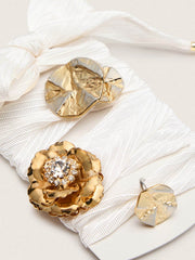 Golden Goose Skins cream herringbone laces embellished with charms