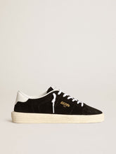 Golden Goose Women's Tennis in black suede with white leather heel tab
