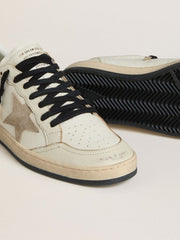 Golden Goose Women's Ball Star Wishes with suede star and leopard-print pony skin heel tab