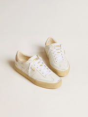Golden Goose Women's Soul Star in white leather with beige suede heel tab