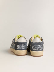 Golden Goose Women's Ball Star LTD in light blue suede with milk-white leather star and heel tab