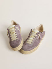 Golden Goose Women's Soul Star in lilac suede with white leather heel tab