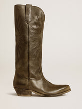Golden Goose Women's Wish Star boots in black leather with star embroidery