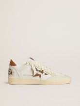 Golden Goose Ball Star with animal-print pony skin star and tobacco leather heel tab