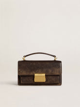 Golden Goose Small Venezia Bag in dark brown leather with gold buckle