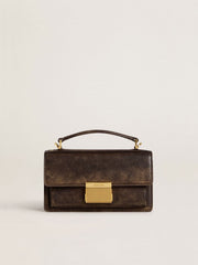 Golden Goose Small Venezia Bag in dark brown leather with gold buckle