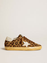 Golden Goose Women’s Super-Star in leopard-print pony skin with leather star and heel tab