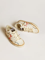 Golden Goose Women’s Super-Star LTD with perforated star and metallic leather heel tab