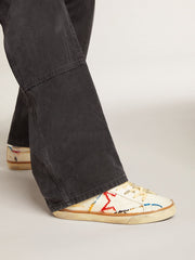 Golden Goose Women’s Super-Star LTD with perforated star and metallic leather heel tab