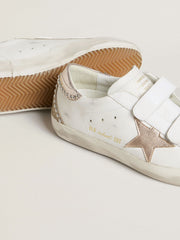 Golden Goose Women’s Old School LTD with rose gold metallic leather star and heel tab