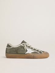 Golden Goose Women’s Super-Star LTD in green canvas with white leather star