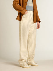 Golden Goose Women's Super-Star with a suede star and peach-pink glitter heel tab