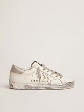 Golden Goose Women's Super-Star with silver sparkle foxing and metal stud lettering