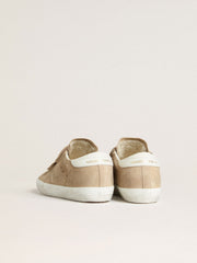 Golden Goose Women’s Old School in beige suede with white leather heel tab