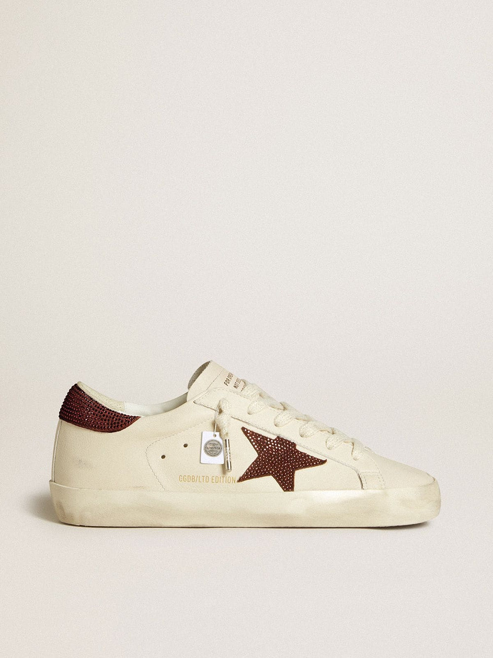 Golden Goose Women’s Super-Star with suede star and heel tab with Swarovski crystals