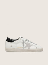 Golden Goose Women's Super-Star with white suede star and black croc-print leather heel tab