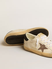 Golden Goose Super-Star LTD with laminated leather star and black glitter heel tab