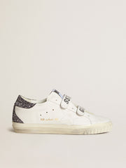 Golden Goose Bio-based Old School with perforated star and glitter heel tab