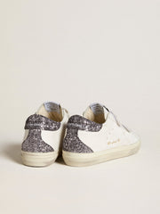 Golden Goose Bio-based Old School with perforated star and glitter heel tab