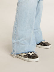 Golden Goose Women’s Super-Star in studded black nappa with white leather star