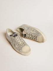 Golden Goose Super-Star in nubuck with Swarovski crystals and ice-gray suede star