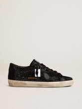 Golden Goose Super-Star in black suede with Swarovski crystals and black suede star