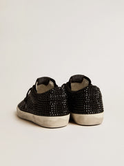 Golden Goose Super-Star in black suede with Swarovski crystals and black suede star