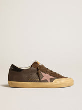 Golden Goose Women's Super-Star Penstar LTD in brown leather with pink suede star