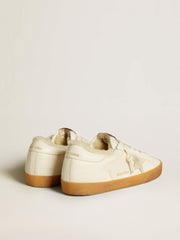 Golden Goose Super-Star in white nappa with suede star and shearling lining