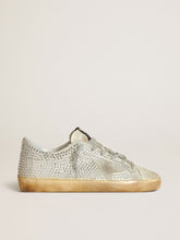 Golden Goose Women’s Super-Star in aged white nubuck with Swarovski crystals