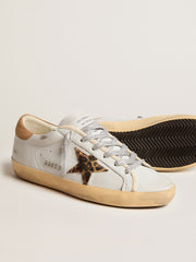 Golden Goose Women's Super-Star in nappa leather with pony skin star and suede heel tab
