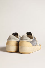 Golden Goose Women’s Super-Star LAB with white star and Swarovski glitter upper