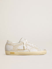 Golden Goose Women’s Super-Star with white leather star and heel tab with lived-in effect