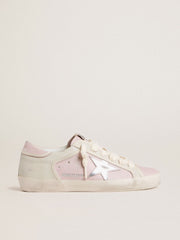 Golden Goose Super-Star LTD in pink leather with silver foiled leather star and pink leather heel tab