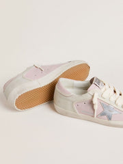 Golden Goose Super-Star LTD in pink leather with silver foiled leather star and pink leather heel tab