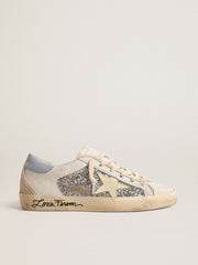 Golden Goose Bio-based Super-Star with silver glitter and yellow leather star