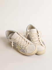 Golden Goose Bio-based Super-Star with silver glitter and yellow leather star