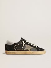 Golden Goose Women’s Super-Star in black leather and suede with silver studs