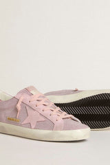 Golden Goose Super-Star LTD in glitter with suede star and leather heel tab
