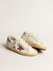 Golden Goose Women's Super-Star in white nappa with pink metallic leather star