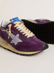Golden Goose Women’s Marathon with purple nylon upper and white star