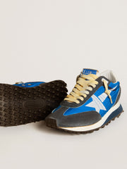 Golden Goose Women’s Marathon with blue nylon upper and white star